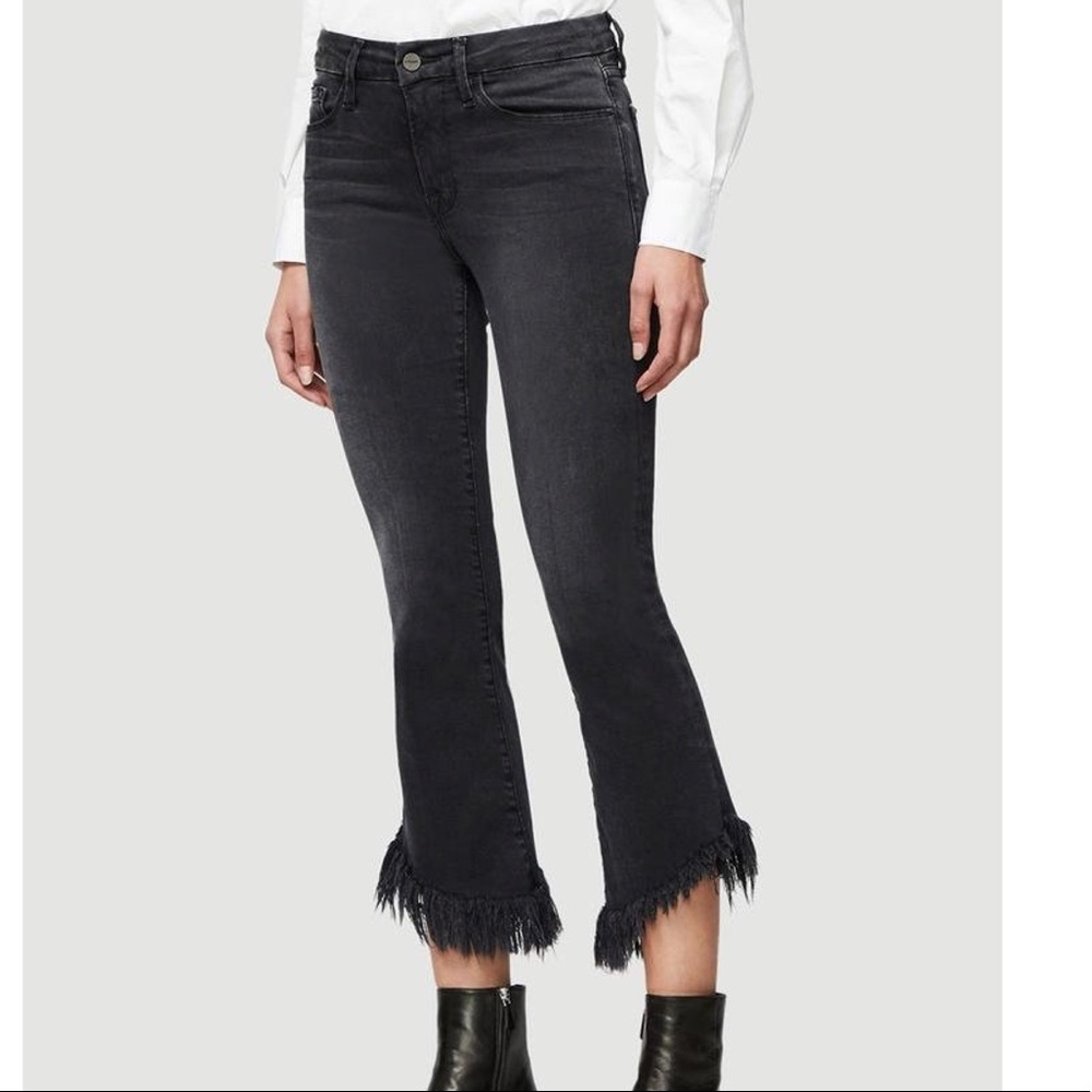Frame Le Crop Mini Boot Shredded Fox Park Jeans